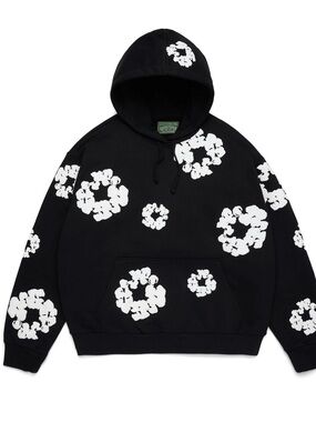 Denim Tears Cotton Wreath Hoodie - Black